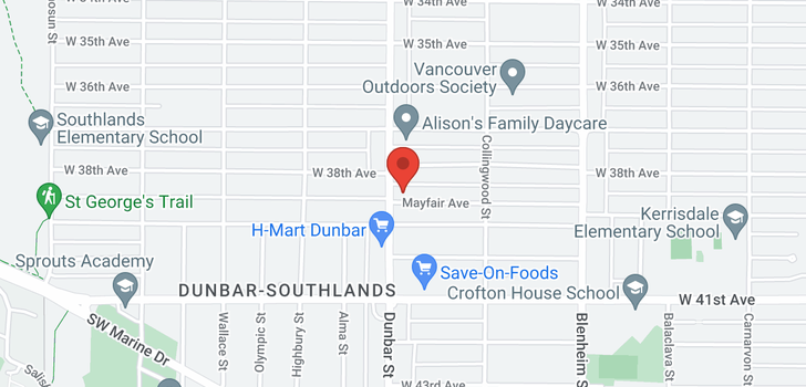 map of 3587 MAYFAIR AVENUE